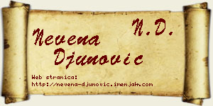 Nevena Đunović vizit kartica